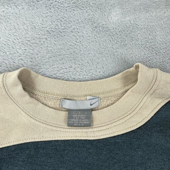 Nike Rework Beige / Grey Sweater Men's Size Medium (Fits like a size S) - Picture 10 of 11